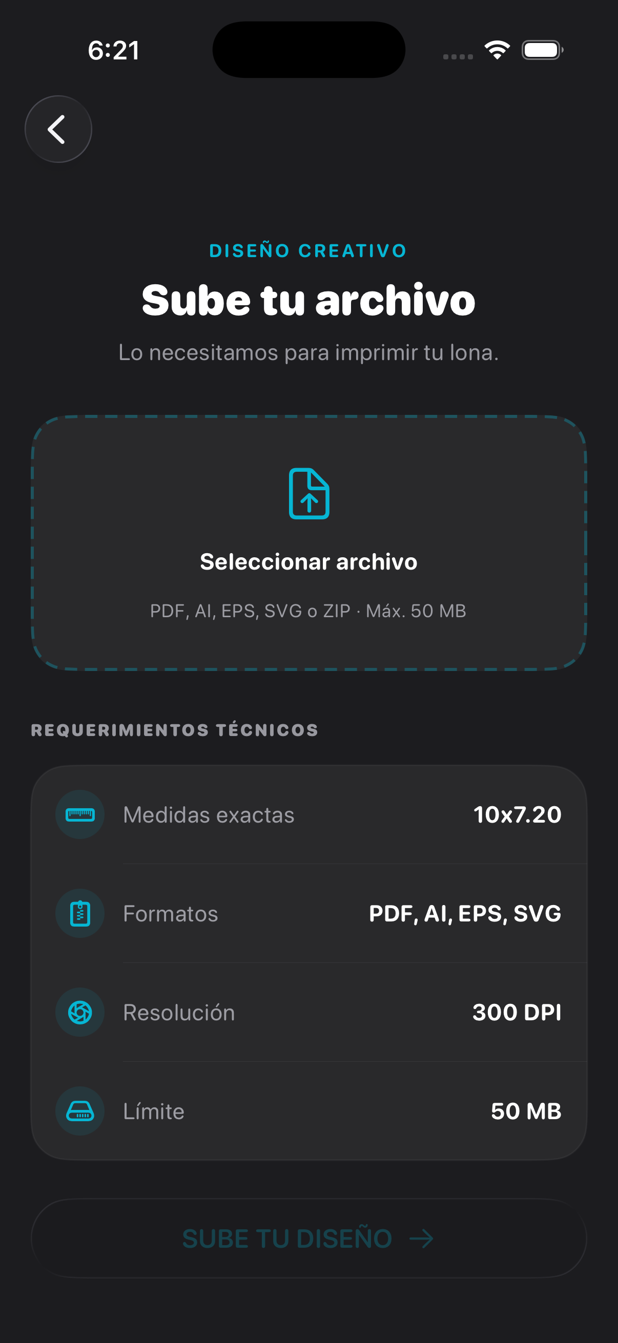 App My-ooh — diseño